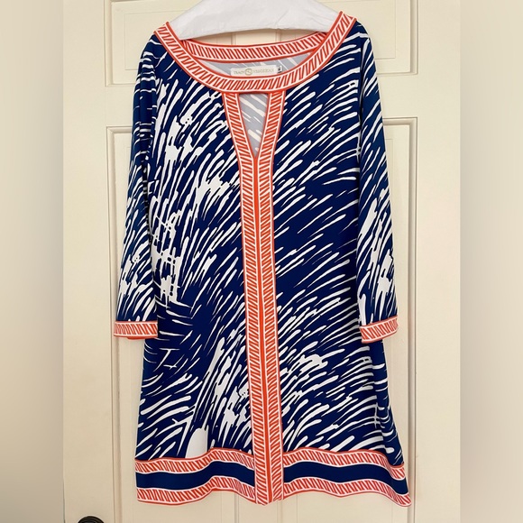 Orange and Blue Game Day Dress - Picture 2 of 2